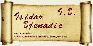 Isidor Đenadić vizit kartica